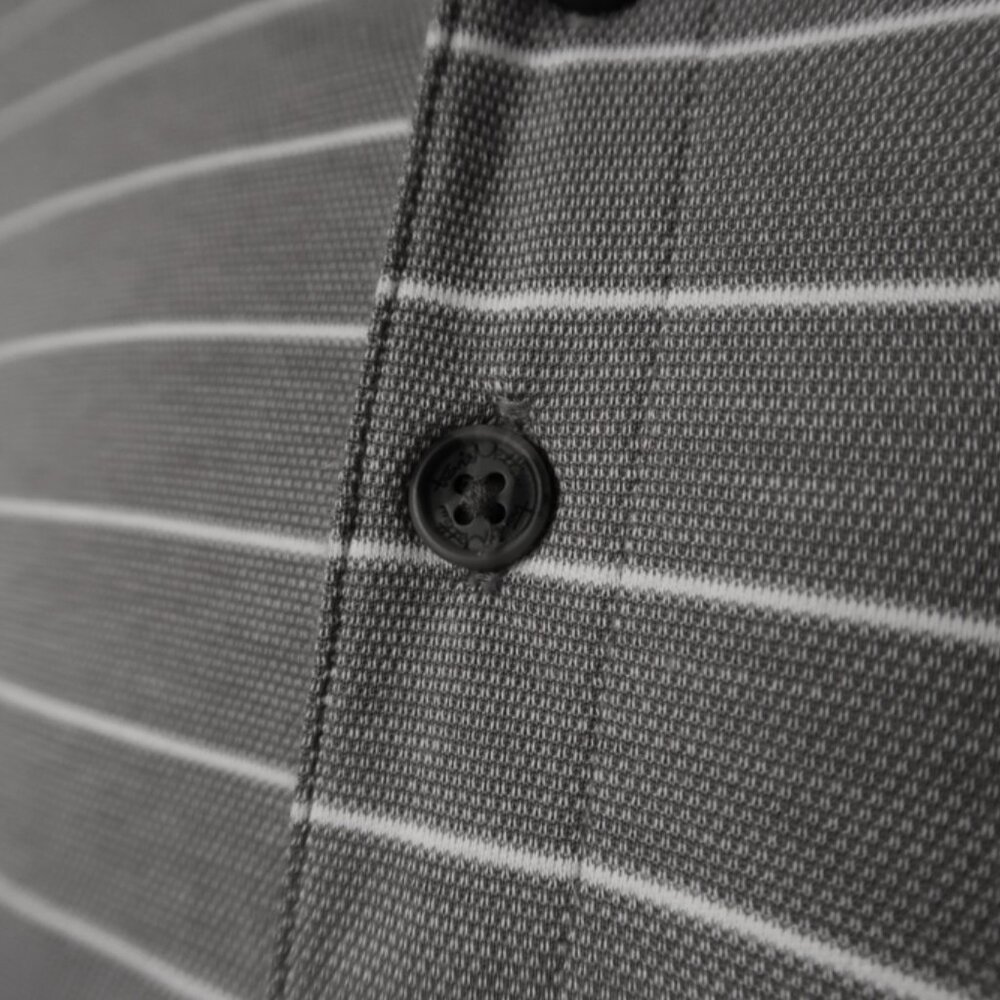 Travis Mathew Lt Gray Striped Polo (L) Excellent! ⛳️ ⛳️ - Picture 6 of 7